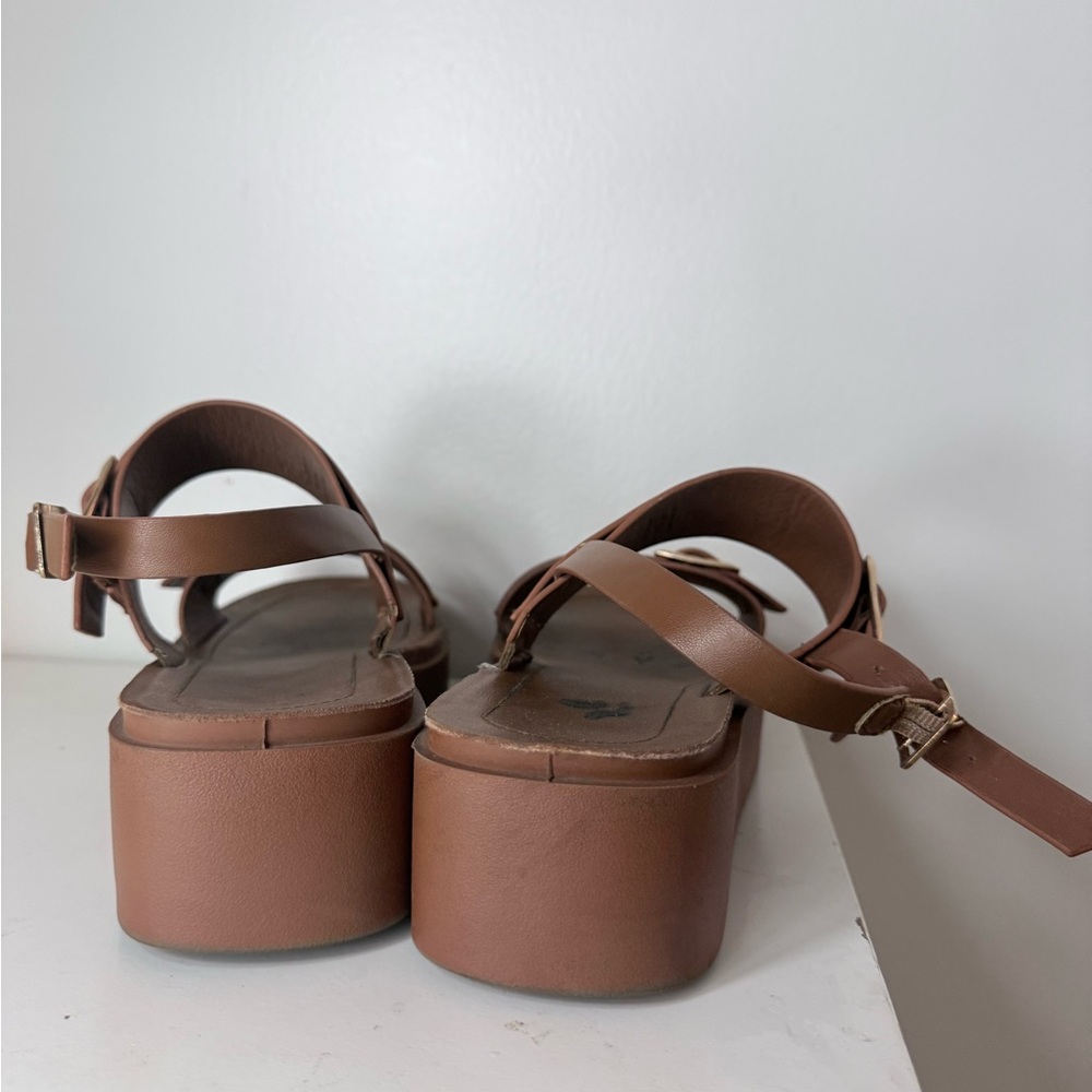 Brown Platform Sandals with Buckle Straps – Women’s Size [add size] Casual Summe - Picture 8 of 8